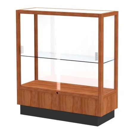 Waddell Display Case Of Ghent Heritage Display Case Danish Walnut, White Back 36"W x 14"D x 40"H 8949M-WB-W
